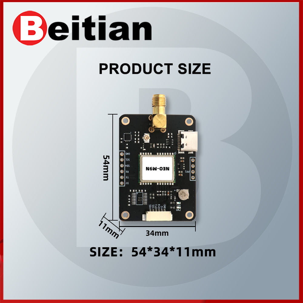 Beitian RTK GPS Module Differential L1 + L5 High-precision Built-in Compass GNSS Module BT - M002C M002 Beitian RTK GPS Module Differential L1 + L5 High-precision Built-in Compass GNSS Module BT - M002C M002